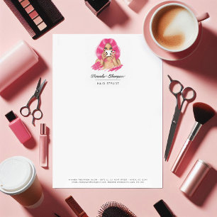 Membrete Salón de Belleza Chic Pink