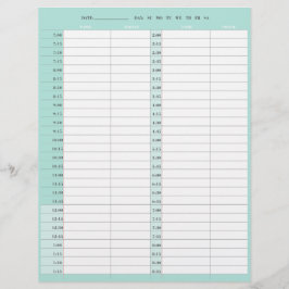 Membrete Salón de belleza páginas de 1 día de citas