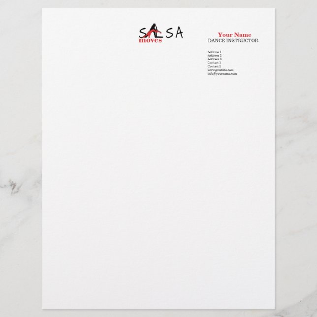 Membrete Salsa se mueve - Letterhead (Anverso)