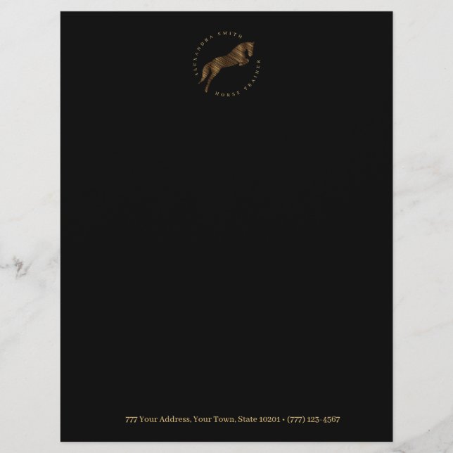 Membrete Saltando Caballo | Caballo Scribble | Entrenador d (Anverso)