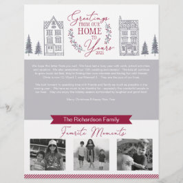 Membrete Saludos desde nuestro hogar a los Navidades de la 