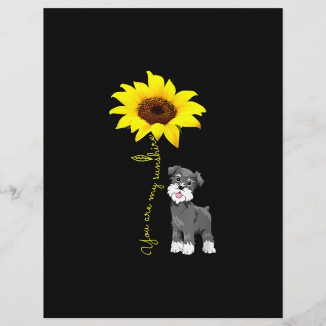 Membrete Schnauzer es mi mamá Sunshine Sunflower Schnauzer (Anverso)