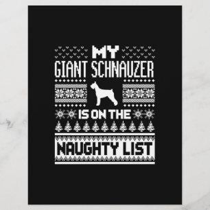 Membrete schnauzer gigante en lista traviesa navidades feos