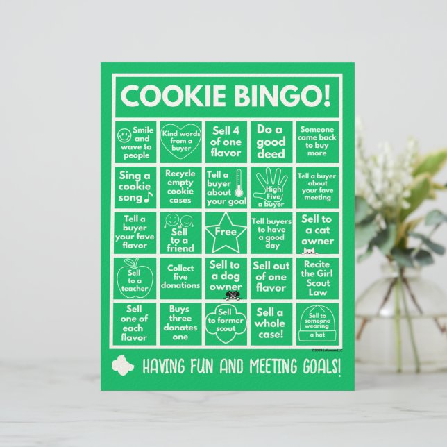 Membrete Scouting - Bingo de Cookie Booth en Letterhead (Anverso de pie)