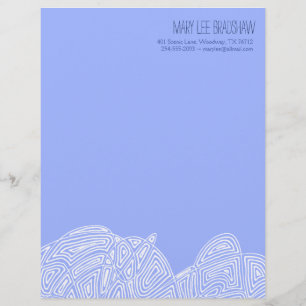 Membrete Scribbleprint Waves Lethead