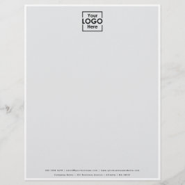Membrete Sencillo logotipo comercial personalizado Gris bla