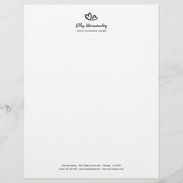 Membrete Sencillo logotipo de estilo de escritura moderno H