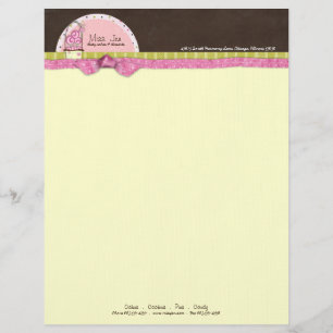 Membrete Señorita. Jen Basket Letterhead