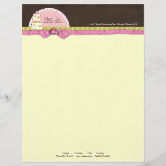 Membrete Señorita. Jen Cake Letterhead