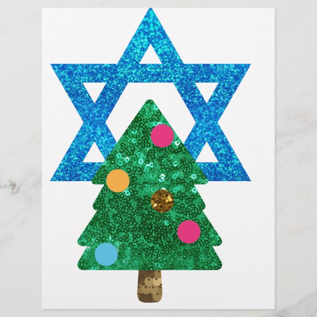 Membrete sequin christmukkah hanukkah (Anverso)