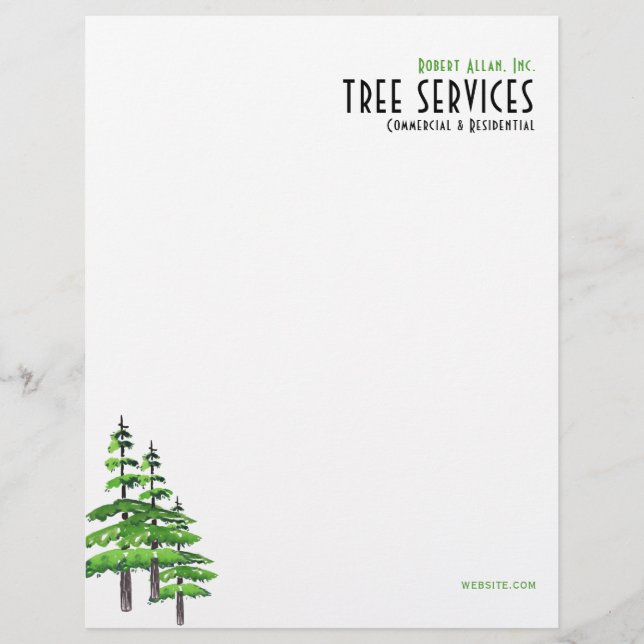 Membrete Servicios de árbol de paisaje (Anverso)