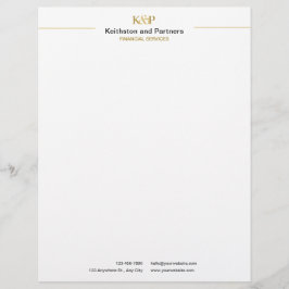 Membrete Servicios financieros profesionales mínimos clásic