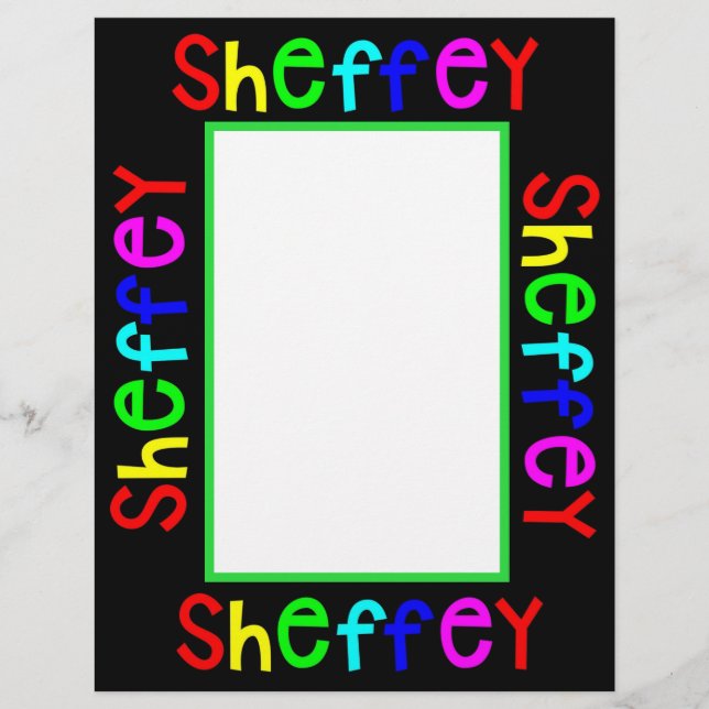 Membrete Sheffey Fuentes de arcoiris audaces (Anverso)