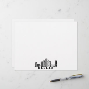 Membrete Silueta del horizonte de Dallas 