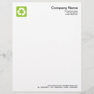 Membrete Símbolo de reciclaje - Verde marciano