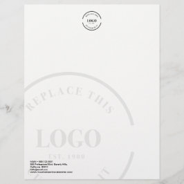 Membrete Simple business logo letterhead watermark