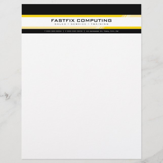 Membrete SIMPLE LETTERHEAD DE NEGOCIO :: alta tecnología 6 (Anverso)