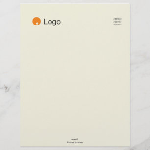 Membrete Simple Light Yellow Corporate