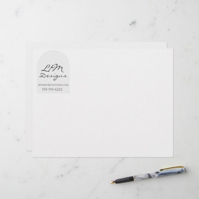 Membrete Sleek Minimalist (Anverso/Reverso In Situ)