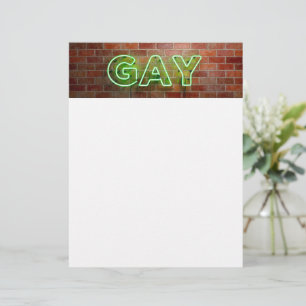 Membrete SlipperyJoe iluminado letrero de neón gay brillant