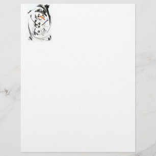 Membrete Snowman en Swiling Snow Letterhead