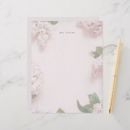 Membrete Soft Pink Lilac Personalized Feminine