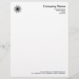Membrete Sol 02 - Negro