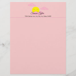 Membrete Sol en rosa, cielo neblinoso II