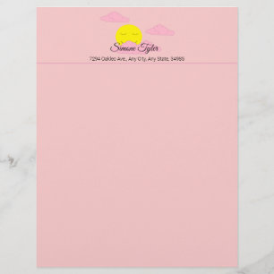 Membrete Sol en rosa, cielo neblinoso II