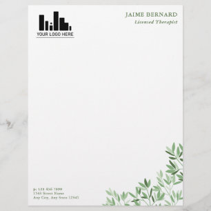 Membrete Sombras suaves de verde verde tu logotipo