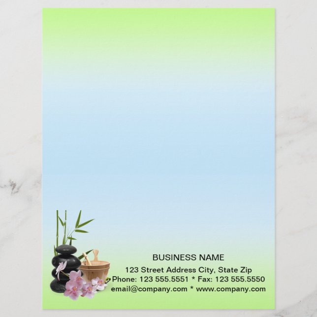 Membrete SPA & Beauty Resort Letterhead (Anverso)