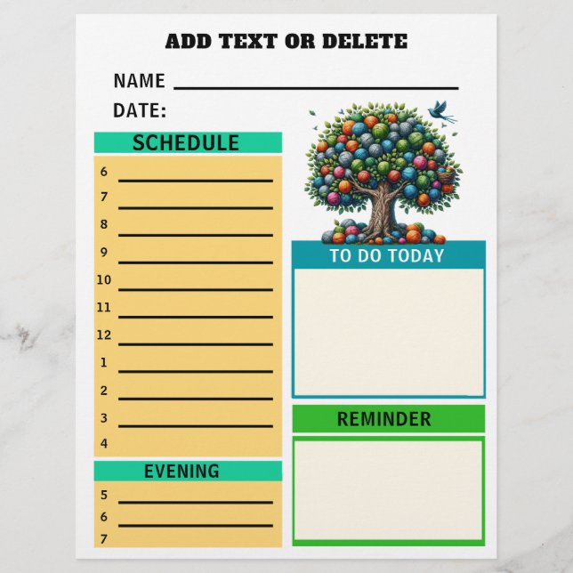 Membrete Stationery de planificación (Anverso)