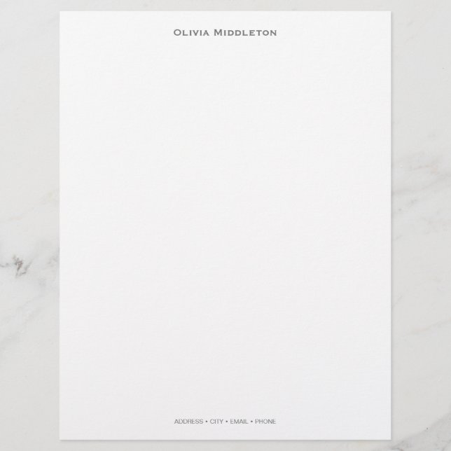 Membrete Stationery personalizada - Secuencia de comandos e (Anverso)