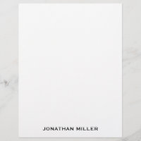 Stationery Simple Black Typographic Name