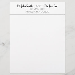 Membrete Stationery - Sr. y Sra. Different con los últimos 