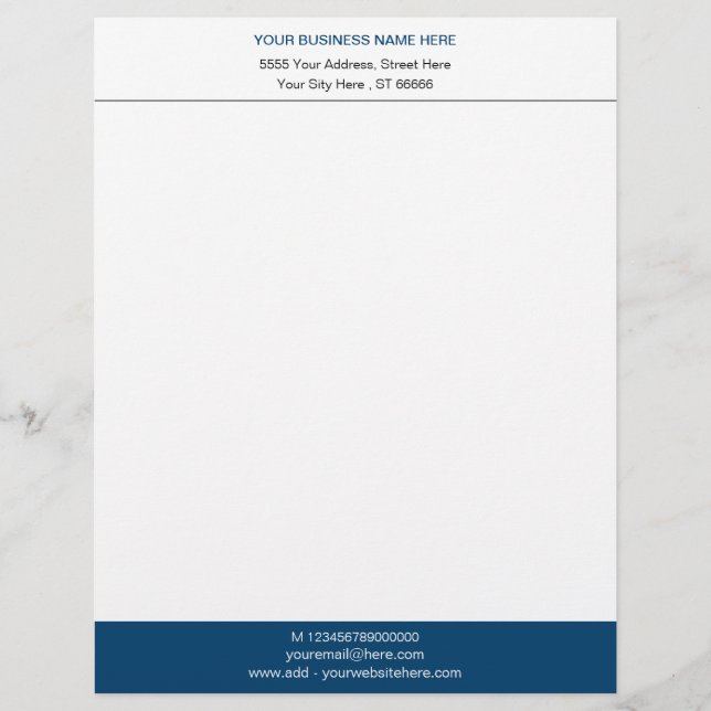 Membrete Su dirección de logotipo profesional Personalizada (Anverso)