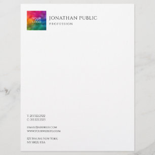 Membrete Subir el logotipo de su empresa de negocios modern