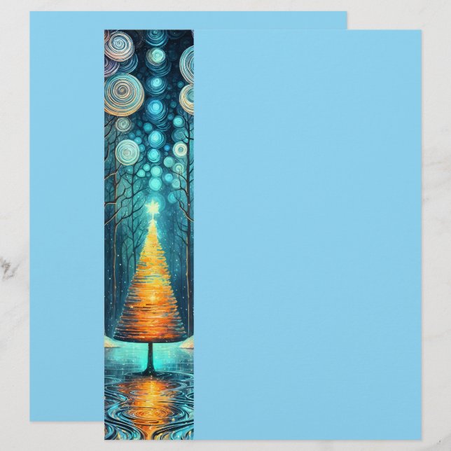 Membrete Sueño feriado irlandés 🎄 brillante árbol navideño (Anverso / Reverso)