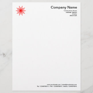 Membrete Sun 02 - Rojo