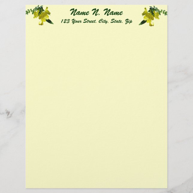 Membrete Sundrop Primrose Series Lethead (Anverso)