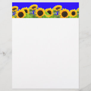 Membrete Sunflowers - Ucrania, bandera ucraniana, Libertad 