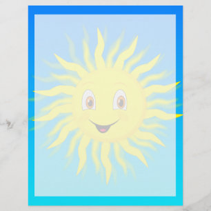 Membrete Sunshine Happy Sun Face