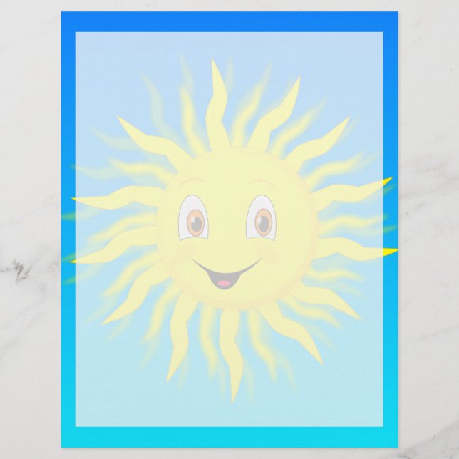 Membrete Sunshine Happy Sun Face (Anverso)