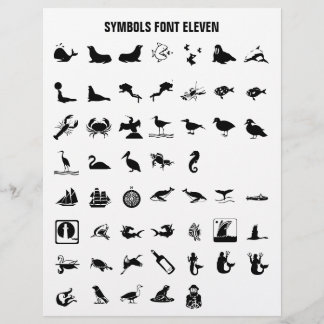 Membrete SYMBOLS 11 - Ejemplo de letra Zazzle