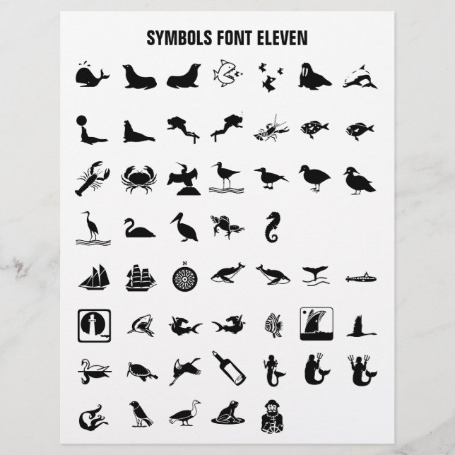 Membrete SYMBOLS 11 - Ejemplo de letra Zazzle (Anverso)