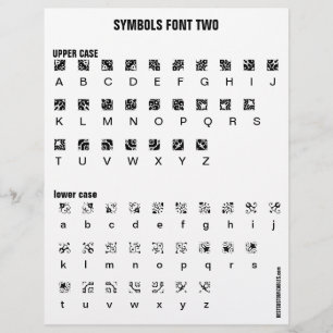 Membrete SYMBOLS 2 - Ejemplo de letra Zazzle