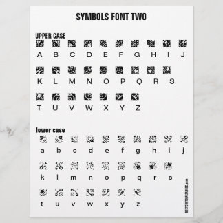 Membrete SYMBOLS 2 - Ejemplo de letra Zazzle