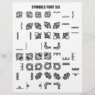 Membrete SYMBOLS 6 - Ejemplo de letra Zazzle