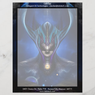 Membrete Taidushan Sai Shadow Blue Letterhead
