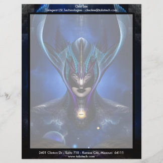 Membrete Taidushan Sai Shadow Blue Letterhead